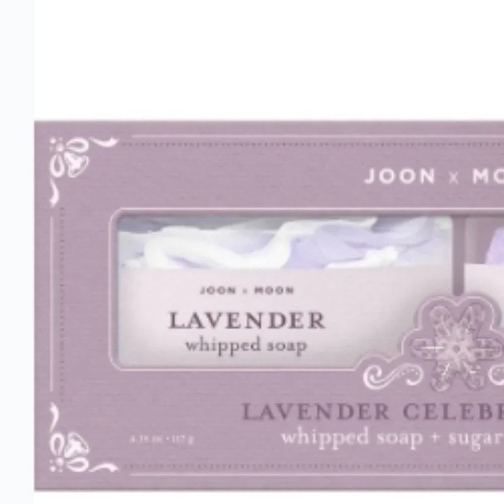 JOON X MOON WHIPPED SOAP & SUGAR CUBE GIFT SET-LAVENDER 2PC/ NEW IN BOX